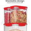 image12Piece Airtight Food Storage Containers With Lids  BPA FREE Plastic Kitchen Pantry Storage Containers  DryFoodStorage Containers Set For Flour Cereal Sugar Coffee Rice Nuts Snacks Etc