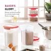 imageAirtight FoodStorage Containers With Lids BPAFree Plastic Kitchen Pantry Storage Containers  DryFoodStorage Containers Set For Flour Cereal Sugar Coffee Rice Nuts Snacks Etc Red