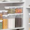imageAirtight FoodStorage Containers With Lids BPAFree Plastic Kitchen Pantry Storage Containers  DryFoodStorage Containers Set For Flour Cereal Sugar Coffee Rice Nuts Snacks Etc White