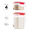 imageAirtight FoodStorage Containers With Lids BPAFree Plastic Kitchen Pantry Storage Containers  DryFoodStorage Containers Set For Flour Cereal Sugar Coffee Rice Nuts Snacks Etc Red