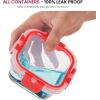 imageFineDine 24 Piece Premium Borosilicate Glass Meal Prep Containers Glass  Airtight Food Storage Containers with Lids Hinged Locking Lid BPA Free For Meal PrepFreezerOvenRed