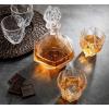 imageFineDine 5Piece European Style Whiskey Decanter ampamp Glass Set  With Magnetic Gift Box  Exquisite Diamond Design Liquor Decanter ampamp 4 Whiskey Glasses  Perfect Set for Scotch Alcohol Bourbon