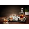 imageFineDine 5Piece EuropeanStyle Whiskey Decanter ampamp Glass Set  With Magnetic Gift Box  Exquisite Quadro Design Liquor Decanter ampamp 4 Whiskey Glasses  Perfect Set for Scotch Alcohol Bourbon5 Piece Set
