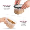 imageFineDine Airtight FoodStorage Containers With Lids BPAFree Plastic Kitchen Pantry  DryFoodStorage Containers Set For Flour Cereal Sugar Coffee Rice Nuts Snacks Etc Gray
