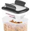 imageFineDine Airtight FoodStorage Containers With Lids BPAFree Plastic Kitchen Pantry  DryFoodStorage Containers Set For Flour Cereal Sugar Coffee Rice Nuts Snacks Etc Gray