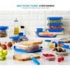 imageFineDine Food Storage Containers With Lids 40Piece Airtight Leakproof BPAFree Durable Plastic Food Containers for Leftovers  Freezer Microwave ampamp DishwasherSafe Blue