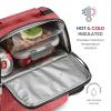 imageFineDine Lunch Bag with Glass Containers  Insulated Lunch Box for Women and Men  Leakproof Locking Lids ampamp Ice Pack  2Compartment Cooler Tote for Work Vermilion