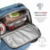 imageFineDine Lunch Bag with Glass Containers  Insulated Lunch Box for Women and Men  Leakproof Locking Lids ampamp Ice Pack  2Compartment Cooler Tote for Work Denim