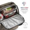 imageFineDine Lunch Bag with Glass Containers  Insulated Lunch Box for Women and Men  Leakproof Locking Lids ampamp Ice Pack  2Compartment Cooler Tote for Work Beaver