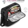 imageFineDine Lunch Bag with Glass Containers  Insulated Lunch Box for Women and Men  Leakproof Locking Lids ampamp Ice Pack  2Compartment Cooler Tote for Work Black