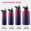 imageFineDine Water Bottle  Stainless Steel Insulated Water Bottle with Straw Lid Flip Lid ampamp WideMouth Cap  Keeps Hot and Cold  25 Oz  739ml  Army GreenDreamy Purple