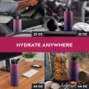 imageFineDine Water Bottle  Stainless Steel Insulated Water Bottle with Straw Lid Flip Lid ampamp WideMouth Cap  Keeps Hot and Cold  25 Oz  739ml  Army GreenDreamy Purple