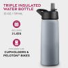 imageFineDine Water Bottle  Stainless Steel Insulated Water Bottle with Straw Lid Flip Lid ampamp WideMouth Cap  Keeps Hot and Cold  25 Oz  739ml  Army GreenModern Lava Gray