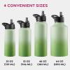 imageFineDine Water Bottle  Stainless Steel Insulated Water Bottle with Straw Lid Flip Lid ampamp WideMouth Cap  Keeps Hot and Cold  25 Oz  739ml  Army GreenDreamy Green