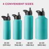 imageFineDine Water Bottle  Stainless Steel Insulated Water Bottle with Straw Lid Flip Lid ampamp WideMouth Cap  Keeps Hot and Cold  25 Oz  739ml  Army GreenCheery Turquoise