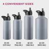 imageFineDine Water Bottle  Stainless Steel Insulated Water Bottle with Straw Lid Flip Lid ampamp WideMouth Cap  Keeps Hot and Cold  25 Oz  739ml  Army GreenModern Lava Gray