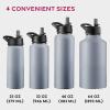 imageFineDine Water Bottle  Stainless Steel Insulated Water Bottle with Straw Lid Flip Lid ampamp WideMouth Cap  Keeps Hot and Cold  25 Oz  739ml  Army GreenModern Lava Gray