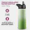 imageFineDine Water Bottle  Stainless Steel Insulated Water Bottle with Straw Lid Flip Lid ampamp WideMouth Cap  Keeps Hot and Cold  25 Oz  739ml  Army GreenDreamy Green