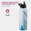 imageFineDine Water Bottle  Stainless Steel Insulated Water Bottle with Straw Lid Flip Lid ampamp WideMouth Cap  Keeps Hot and Cold  25 Oz  739ml  Army GreenExquisite Blue Marble