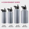 imageFineDine Water Bottle  Stainless Steel Insulated Water Bottle with Straw Lid Flip Lid ampamp WideMouth Cap  Keeps Hot and Cold  25 Oz  739ml  Army GreenModern Lava Gray
