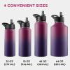 imageFineDine Water Bottle  Stainless Steel Insulated Water Bottle with Straw Lid Flip Lid ampamp WideMouth Cap  Keeps Hot and Cold  25 Oz  739ml  Army GreenDreamy Purple
