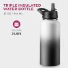 imageFineDine Water Bottle  Stainless Steel Insulated Water Bottle with Straw Lid Flip Lid ampamp WideMouth Cap  Keeps Hot and Cold  25 Oz  739ml  Army GreenDreamy BlackWhite