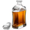 imagePaksh Capitol Glass Decanter with Airtight Geometric Stopper  Whiskey Decanter for Wine Bourbon Brandy Liquor Juice Water Mouthwash Italian Glass  2375 oz