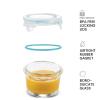 imageSmall Glass Meal Prep Food Storage Container  Airtight Leakproof Microwave ampamp Dishwasher Safe  Perfect for Snacks Dips 6 Count  TealTeal