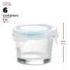 imageSmall Glass Meal Prep Food Storage Container  Airtight Leakproof Microwave ampamp Dishwasher Safe  Perfect for Snacks Dips 6 Count  TealTeal