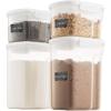 imageAirtight FoodStorage Containers With Lids BPAFree Plastic Kitchen Pantry Storage Containers  DryFoodStorage Containers Set For Flour Cereal Sugar Coffee Rice Nuts Snacks Etc White