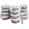 imageFineDine Vacuum Seal Glass Food Storage Containers With Hand Pump 25 Piece Set Airtight Pantry Kitchen Storage Containers wLids Meal Prep Containers for Lunch Leftovers