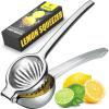 imagePremium Lemon Squeezer Stainless Steel  Heavy Duty Lime Squeezer Lemon Juicer Manual With Comfortable Handle For Extracting All Juice Possible  Hand Citrus Juicer