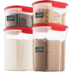 imageAirtight FoodStorage Containers With Lids BPAFree Plastic Kitchen Pantry Storage Containers  DryFoodStorage Containers Set For Flour Cereal Sugar Coffee Rice Nuts Snacks Etc Red