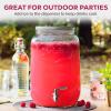 imageFineDine Glass Drink Dispenser for Fridge  1 Gallon Water Laundry Detergent Juice or Beverage Dispenser for Parties with Spigot  Serveware for BBQ Picnic Pool Party and Social Events2 Gallon
