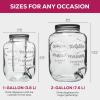 imageFineDine Glass Drink Dispenser for Fridge  1 Gallon Water Laundry Detergent Juice or Beverage Dispenser for Parties with Spigot  Serveware for BBQ Picnic Pool Party and Social Events2 Gallon