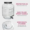 imageFineDine Glass Drink Dispenser for Fridge  1 Gallon Water Laundry Detergent Juice or Beverage Dispenser for Parties with Spigot  Serveware for BBQ Picnic Pool Party and Social Events2 Gallon