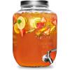 imageFineDine Glass Drink Dispenser for Fridge  1 Gallon Water Laundry Detergent Juice or Beverage Dispenser for Parties with Spigot  Serveware for BBQ Picnic Pool Party and Social Events2 Gallon