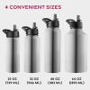 imageFineDine Triple Walled Insulated Water Bottles with Straw  25 Oz Stainless Steel Metal Bottle W 3 Leak Proof Lids  For Travel School Sports GymMen Women ampamp Kids  Rustic Grained SiennaBrushed Stainless Steel
