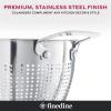 imageYHGoods Stainless Steel Colander  3Piece Kitchen Sink Strainer Set for Pasta Rice Fruit Food  Stackable Strainers and Colanders 5Quart 3Quart and 15Quart