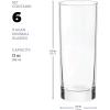 imagePaksh Novelty Italian Highball Glasses Set of 6 Clear Heavy Base Tall Bar Glass  Drinking Glasses for Water Juice Beer Wine Whiskey and Cocktails  13Ounce Cups