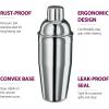 imageFineDine 10Piece Cocktail Shaker Set with Travel Bag  Stainless Steel Shaker Set Bartender Kit  Mixology Bartender Kit  Strainer Muddler Jigger Bar Spoon Bottle Opener Pour Spouts  Bar Set17Piece