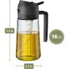 imageFineDine 16oz Olive Oil Sprayer for Cooking 2 in 1 Olive Oil Dispenser Bottle for Kitchen Air Fryer Salad BBQ ampamp Baking  Dual Spray Mist ampamp Stream with Measurement Marks BlackBlack