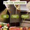 imageFineDine 16oz Olive Oil Sprayer for Cooking 2 in 1 Olive Oil Dispenser Bottle for Kitchen Air Fryer Salad BBQ ampamp Baking  Dual Spray Mist ampamp Stream with Measurement Marks BlackWhite