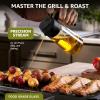 imageFineDine 16oz Olive Oil Sprayer for Cooking 2 in 1 Olive Oil Dispenser Bottle for Kitchen Air Fryer Salad BBQ ampamp Baking  Dual Spray Mist ampamp Stream with Measurement Marks BlackBlack