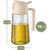 imageFineDine 16oz Olive Oil Sprayer for Cooking 2 in 1 Olive Oil Dispenser Bottle for Kitchen Air Fryer Salad BBQ ampamp Baking  Dual Spray Mist ampamp Stream with Measurement Marks BlackWhite