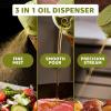 imageFineDine 16oz Olive Oil Sprayer for Cooking 2 in 1 Olive Oil Dispenser Bottle for Kitchen Air Fryer Salad BBQ ampamp Baking  Dual Spray Mist ampamp Stream with Measurement Marks BlackGreen