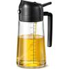 imageFineDine 16oz Olive Oil Sprayer for Cooking 2 in 1 Olive Oil Dispenser Bottle for Kitchen Air Fryer Salad BBQ ampamp Baking  Dual Spray Mist ampamp Stream with Measurement Marks BlackBlack
