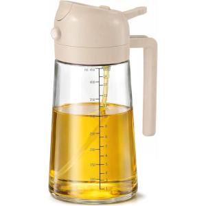 imageFineDine 16oz Olive Oil Sprayer for Cooking 2 in 1 Olive Oil Dispenser Bottle for Kitchen Air Fryer Salad BBQ ampamp Baking  Dual Spray Mist ampamp Stream with Measurement Marks BlackWhite