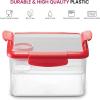 imageDual Compartment Lunch Containers 2 Set BPAFree Airtight Bento Box Sandwich Container amp 2 SaladDressing Container To Go  Microwave and DishwasherSafe Lunch Containers Perfect Size for Lunch Box