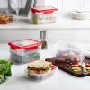 imageDual Compartment Lunch Containers 2 Set BPAFree Airtight Bento Box Sandwich Container amp 2 SaladDressing Container To Go  Microwave and DishwasherSafe Lunch Containers Perfect Size for Lunch Box